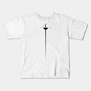 Black Cup Rapier Sword Kids T-Shirt